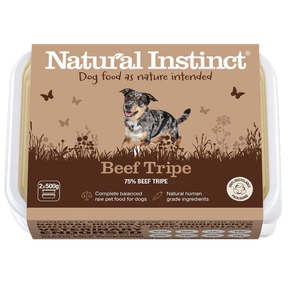 NI Beef Tripe 2x500G Raw Dog Food Natural Instinct 