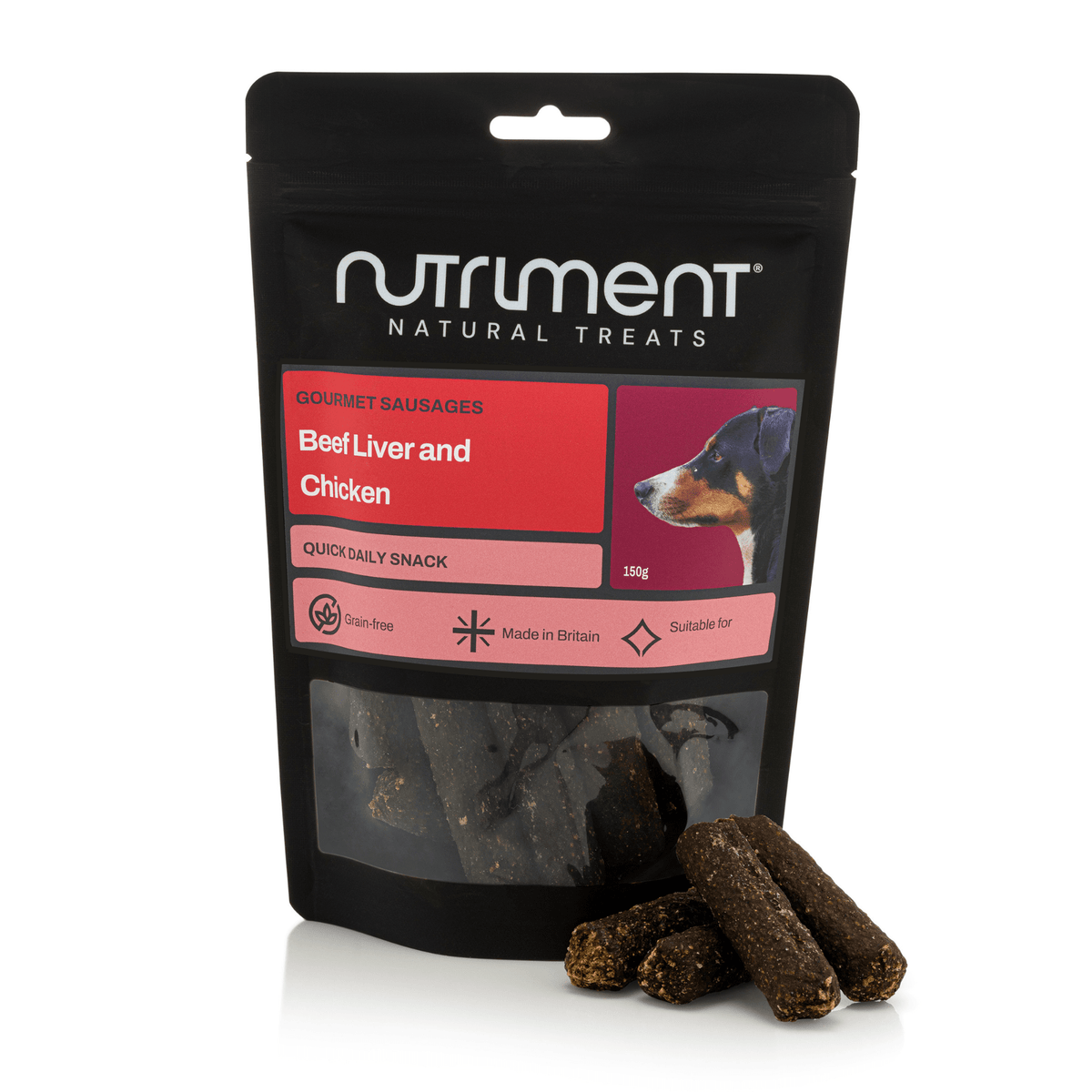 Nutriment Beef Liver & Chicken Gourmet Sausages 150g Dog Treats Nutriment 