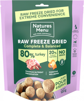 Natures Menu Freeze Dried Turkey 120g Natures Menu 