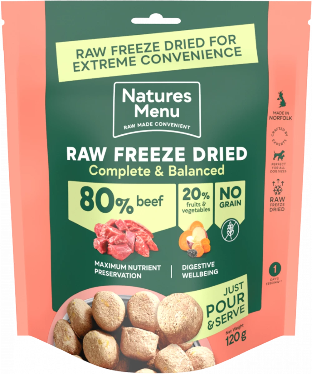 Natures Menu Freeze Dried Beef 120g Natures Menu 