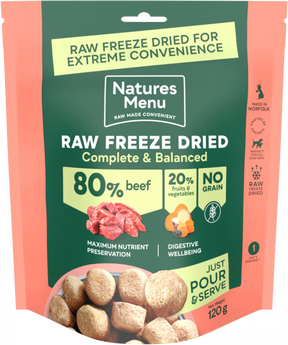 Natures Menu Freeze Dried Beef 120g Natures Menu 