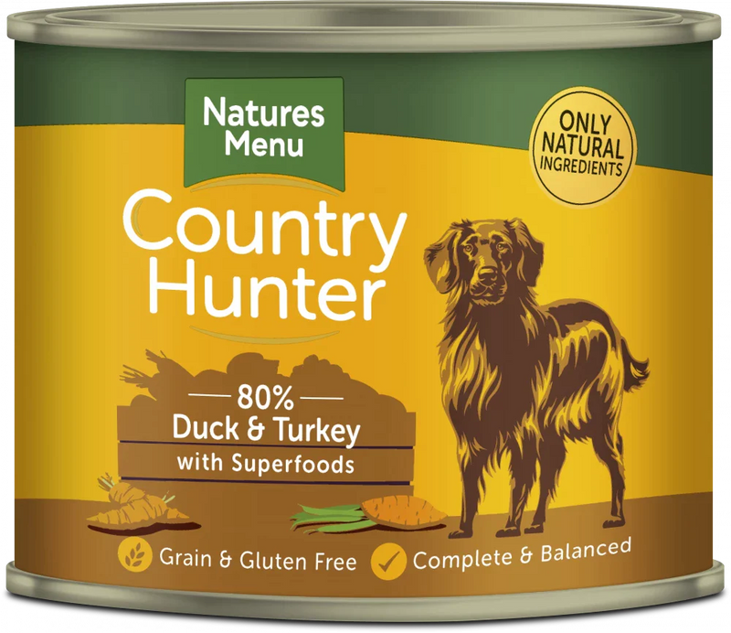 Natures Menu Country Hunter Can Duck/Turkey 600g Wet Dog Food Natures Menu 