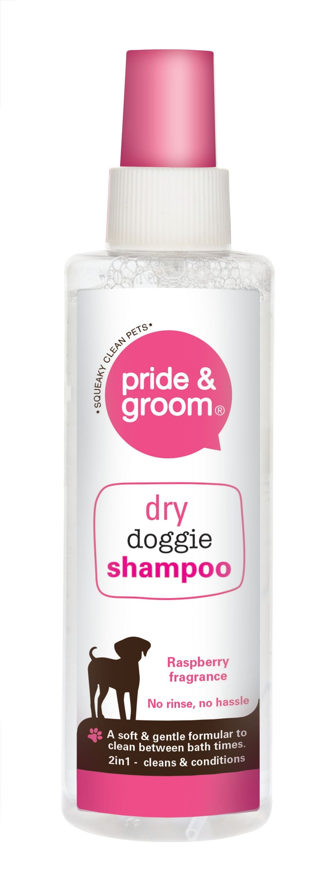 Pride & Groom Dry Dog Shampoo Spray 200ml Dog Grooming Pride & Groom 
