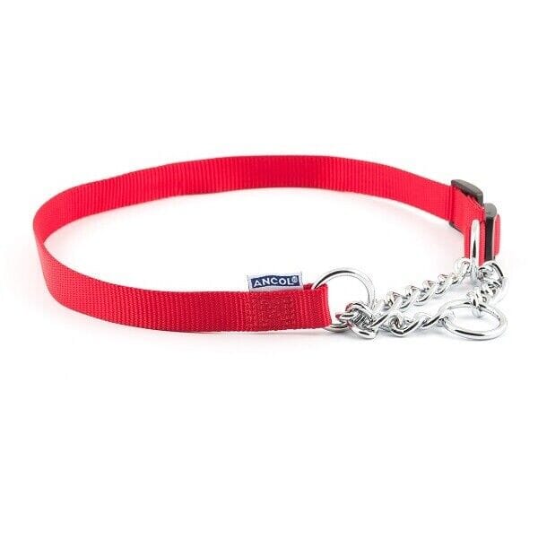 Ancol Half Check Chain Red Ancol 