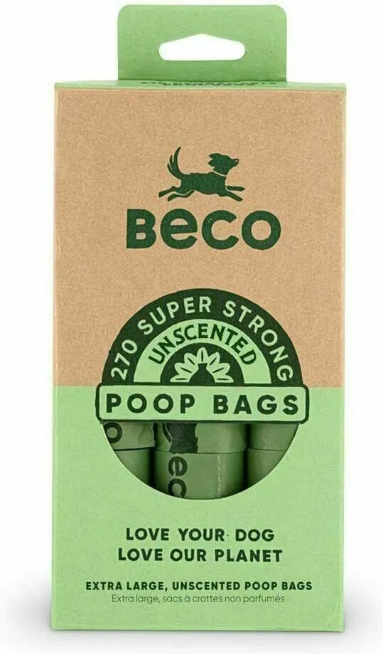 Beco Large Poop Bags - Unscented (x270) Value (18x15) Beco 