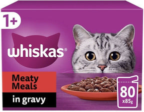 Whiskas 1+ Meaty Selection Gravy 80 Pack Whiskas 