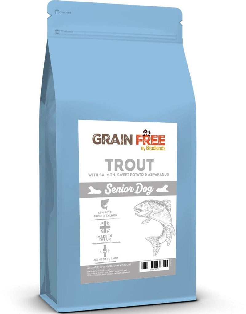 Bradlands Grain Free Senior Trout/Salmon 6kg Dry Dog Food Bradlands 