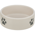Trixie Bowl, paw motif, ceramic0.3 l/? 12 cm, light grey/grey Pet Bowls Trixie 