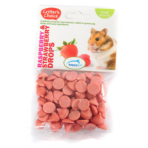 Critters Choice Raspberry & Strawberry Drops 75g Small Animal Treats Critter’s Choice 