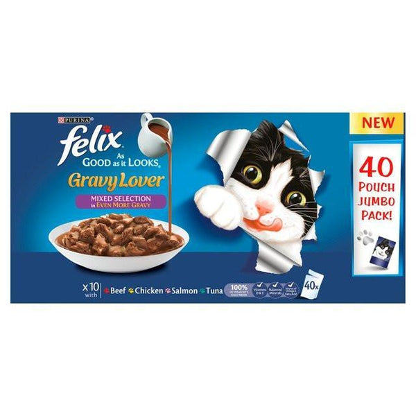 Felix AGAIL Gravy Lover 40pk Wet Cat Food Felix 