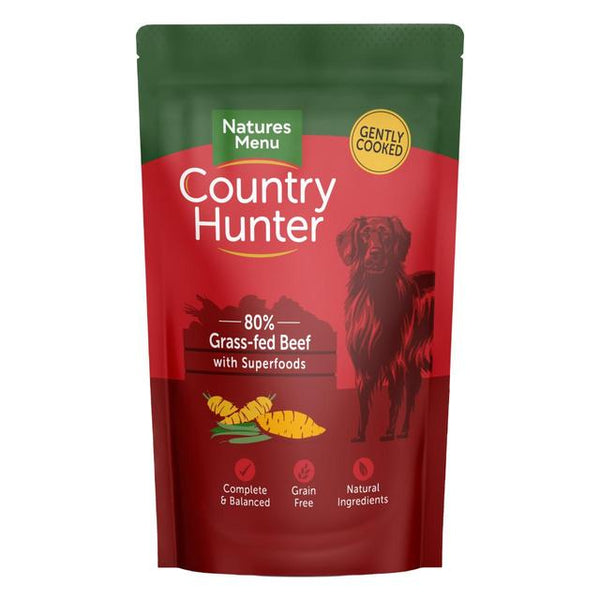 NM Country Hunter Beef Pouch 150g Wet Dog Food Natures Menu 
