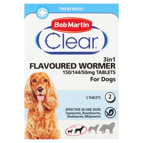 Bob Martin Clear 3 In 1 Wormer Dog Dog Treatments Bob Martin 