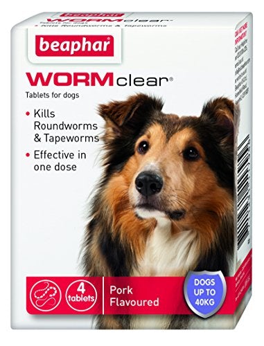 Beaphar Wormclear Dogs up to 40kg (4 Tablets) Dog Treatments Beaphar 