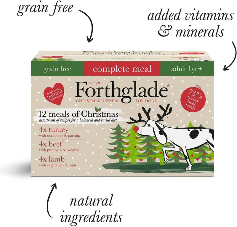 Forthglade Adult Grain Free Xmas Variety Pack 12x395g Forthglade 