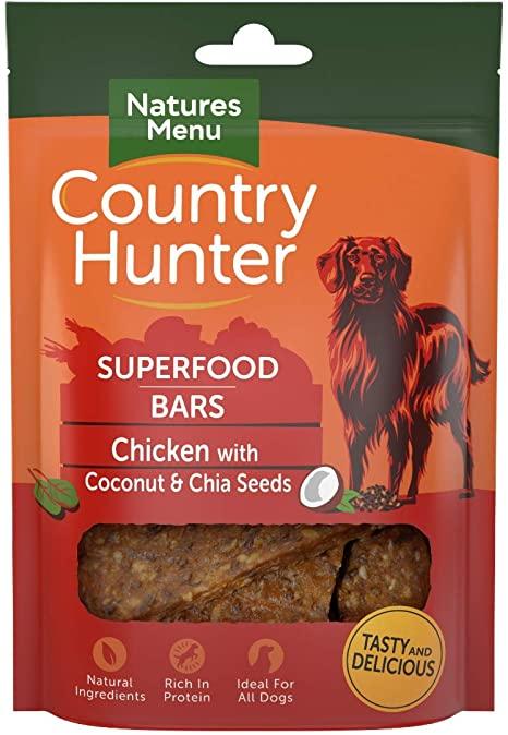 NM Country Hunter Superfood Bars Chicken Dog Treats Natures Menu 