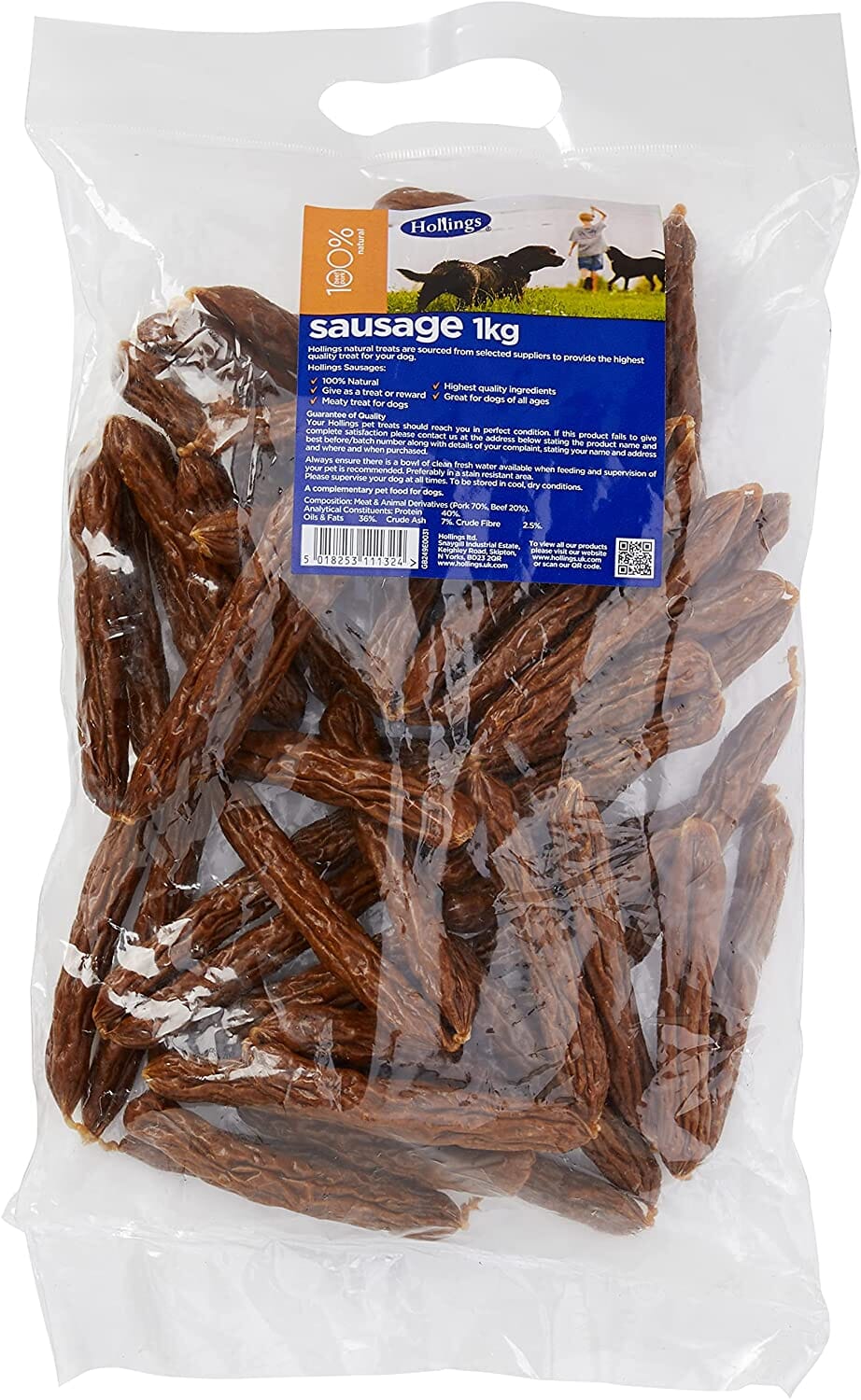 Hollings Sausage Carry Bag 1kg Dog Treats Hollings 