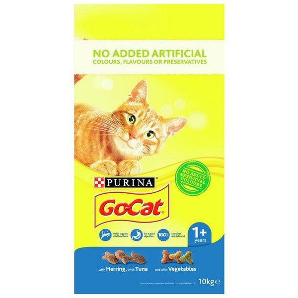 Go Cat Tuna/Herring/Veg 10kg Dry Cat Food Go Cat 