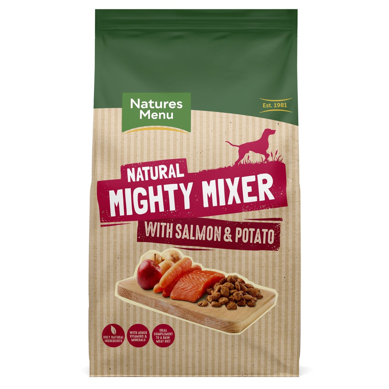 NM Mighty Mixer Salmon & Potato 2kg Dog Food Natures Menu 