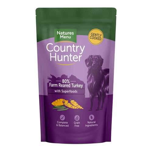 NM Country Hunter Turkey Pouch 150g Wet Dog Food Natures Menu 