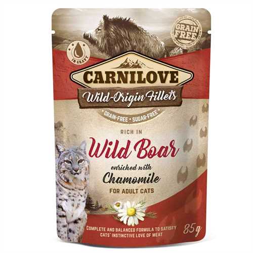 Carnilove Wild Boar Cat Pouch 85g Wet Cat Food Carnilove 