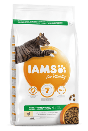 Iams Adult Cat 1+ Chicken 2kg Dry Cat Food Iams 