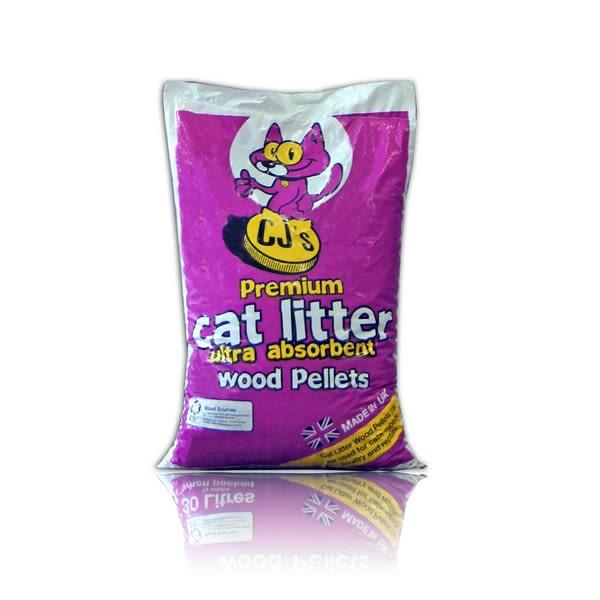 CJs Premium Cat Litter Wood Pellets 30L Cat Litters CJ's 