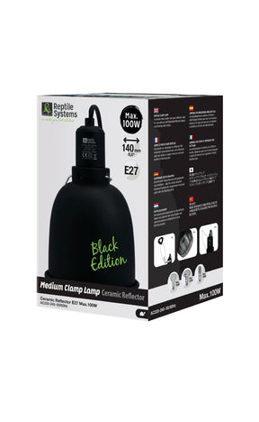 RS Clamp Lamp Black Edition Medium Lighting & Heating Reptile Systems 