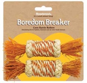 Corn Rattle Rollers Twin Rabbit Rosewood 