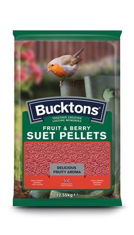 Bucktons Suet Pellets Fruit&Berry 12.55k Outdoor Food Bucktons 
