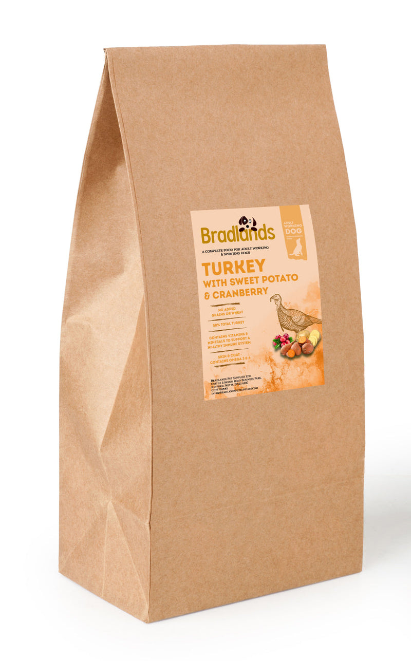 Bradlands Working Turkey 15kg Dry Dog Food Bradlands 