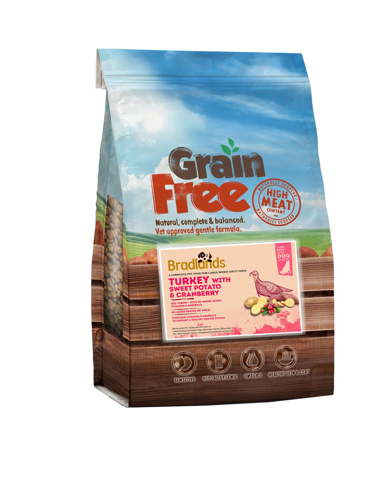 Bradlands GF Large Breed Turkey 6kg Dry Dog Food Bradlands 