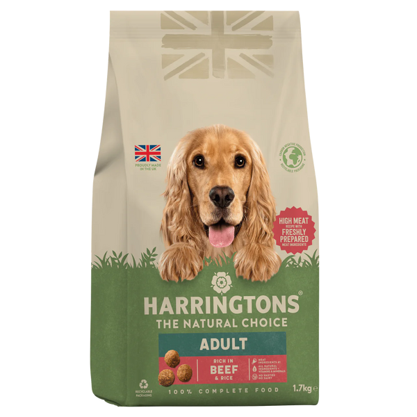 Harringtons Beef & Brown Rice 1.7kg Dry Dog Food Harringtons 