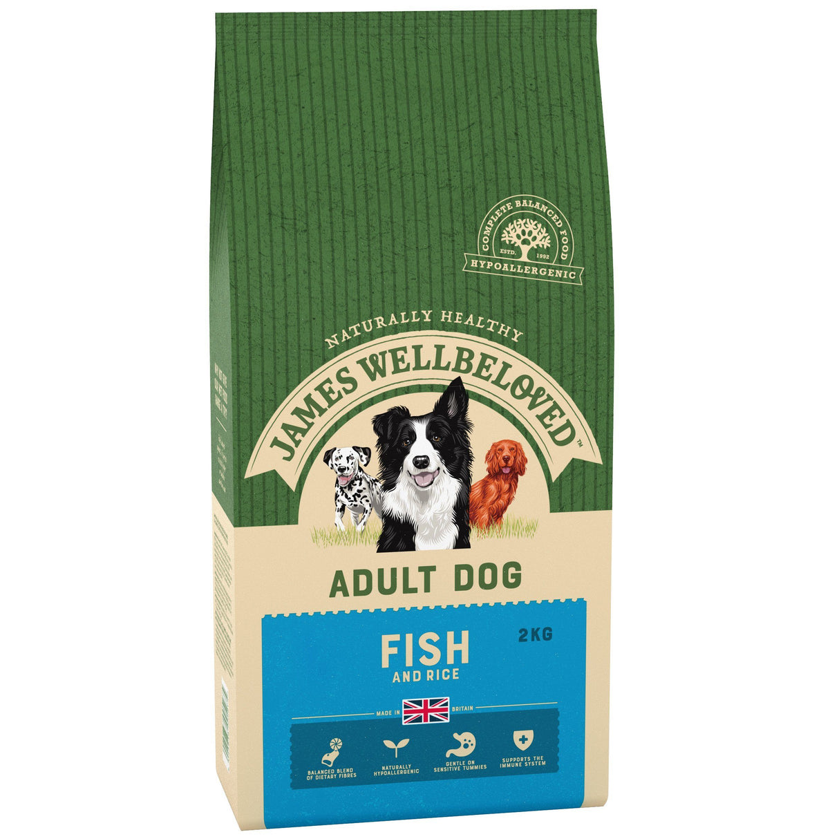 James Wellbeloved Adult Fish & Rice 2kg Dog Food James Wellbeloved 