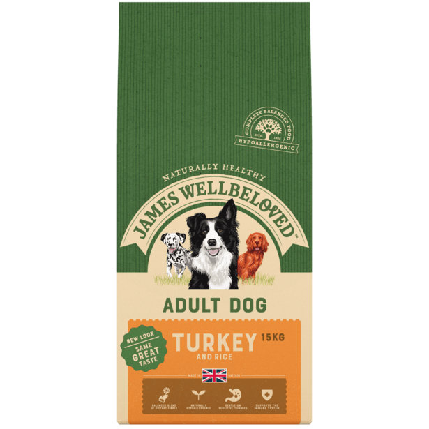 James Wellbeloved Adult Turkey/Rice 15kg Dog Food James Wellbeloved 