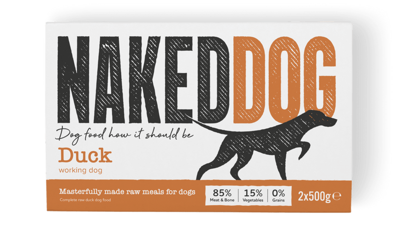 Naked Dog Working Duck 2x500g Raw Dog Food Naked Dog 