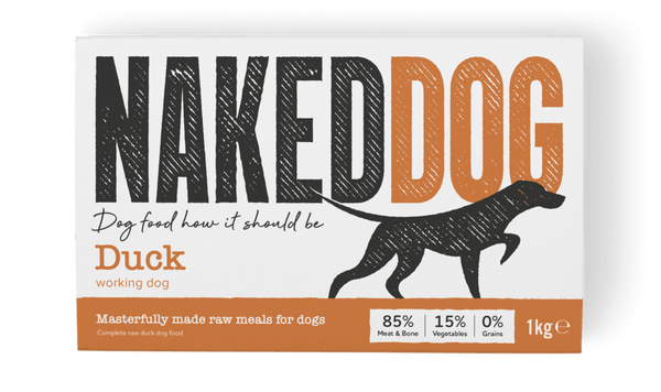 Naked Dog Working Duck 1kg Raw Dog Food Naked Dog 