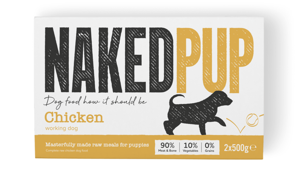 Naked Dog Puppy Chicken 2x500g Raw Dog Food Naked Dog 