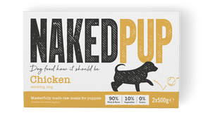 Naked Dog Puppy Chicken 2x500g Raw Dog Food Naked Dog 