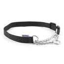 Ancol Nylon Check Chain Collar Black 4-7 Collars Ancol 
