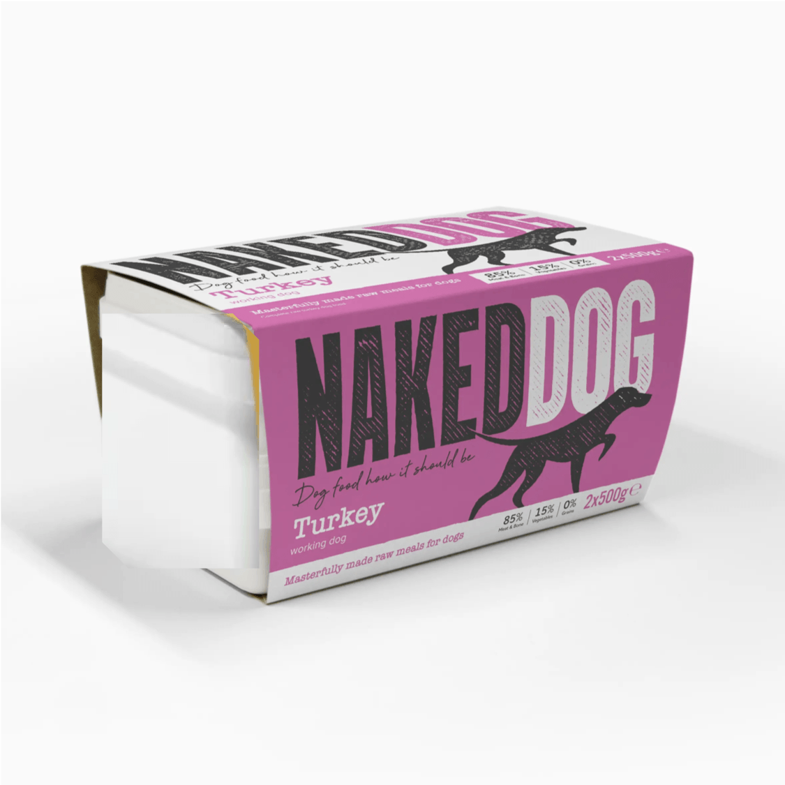 Naked Dog Working Turkey 1kg Raw Dog Food Naked Dog 