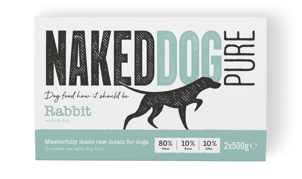 Naked Dog Pure Rabbit 2x500g Raw Dog Food Naked Dog 
