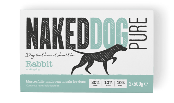 Naked Dog Pure Rabbit 2x500g Raw Dog Food Naked Dog 