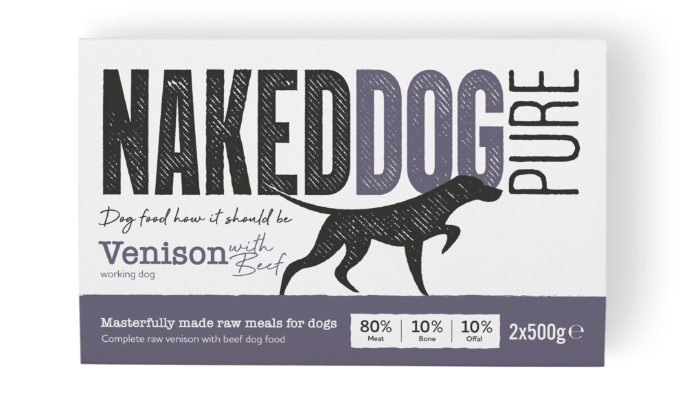Naked Dog Pure Venison with Beef 2x500g Raw Dog Food Naked Dog 