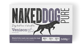 Naked Dog Pure Venison with Beef 2x500g Raw Dog Food Naked Dog 
