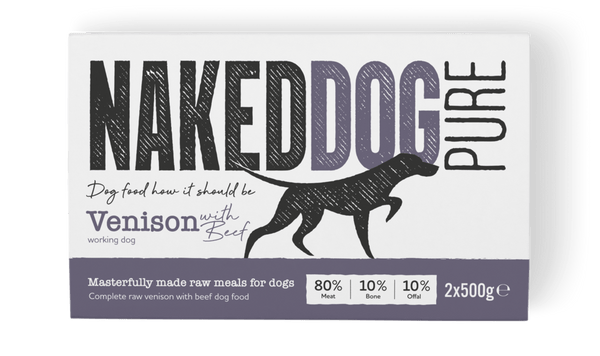 Naked Dog Pure Venison with Beef 2x500g Raw Dog Food Naked Dog 