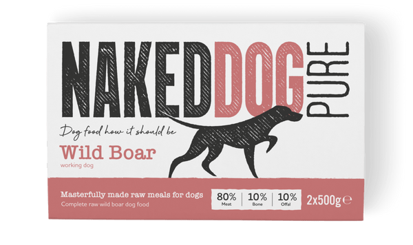 Naked Dog Pure Wild Boar 2x500g Raw Dog Food Naked Dog 