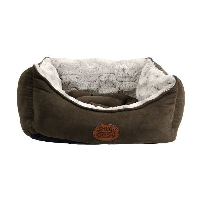 S&C Novara Brown Bed 36" Dog Beds Snug & Cosy 