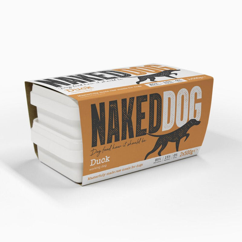 Naked Dog Working Duck 2x500g Raw Dog Food Naked Dog 