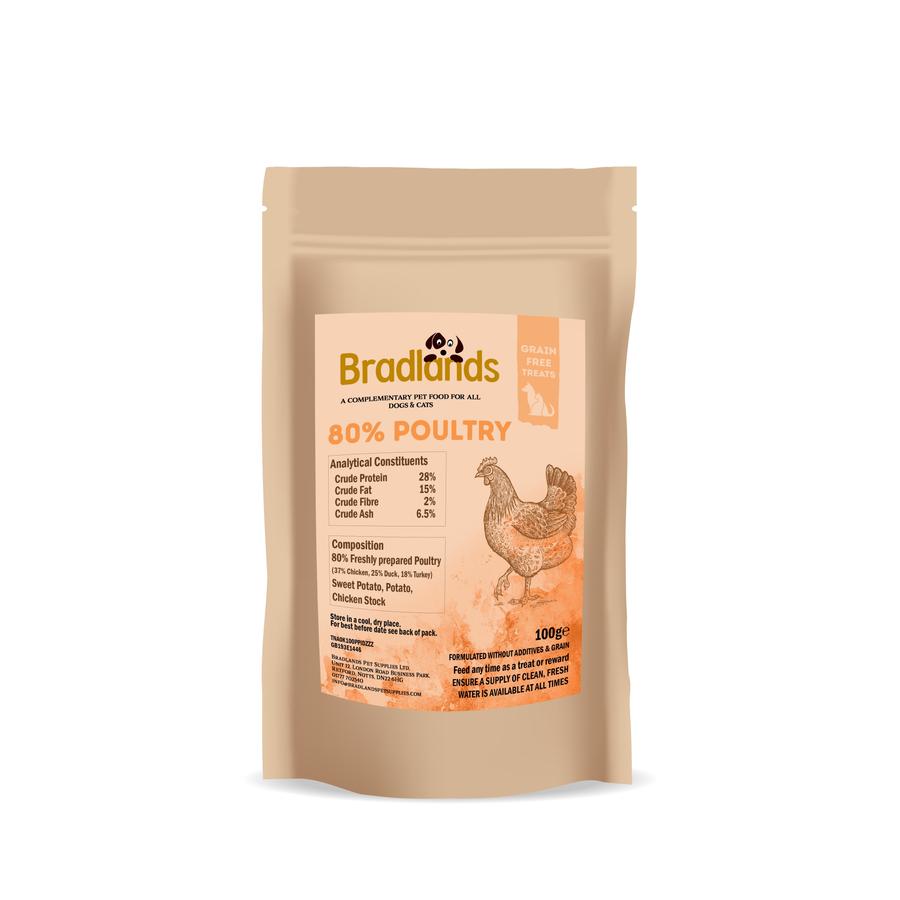 Bradlands Poultry Treat 500g Dog Treats Bradlands 
