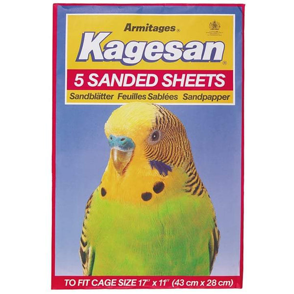 5 Red Medium Sanded Sheets Bird Cages Kagesan 